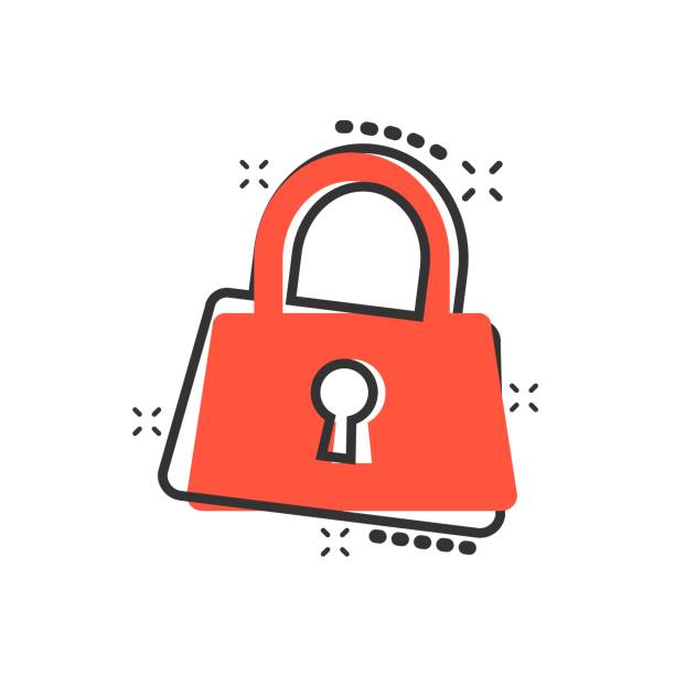 ilustrações de stock, clip art, desenhos animados e ícones de vector cartoon padlock icon in comic style. lock, unlock security concept illustration pictogram. padlock business splash effect concept. - 13417