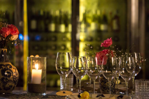 istock Elegant table set up for dinner, special event, party or wedding. Beautiful table decor 1026454376