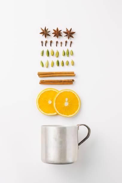 Flat Lay of Ingredients for Mulled Wine