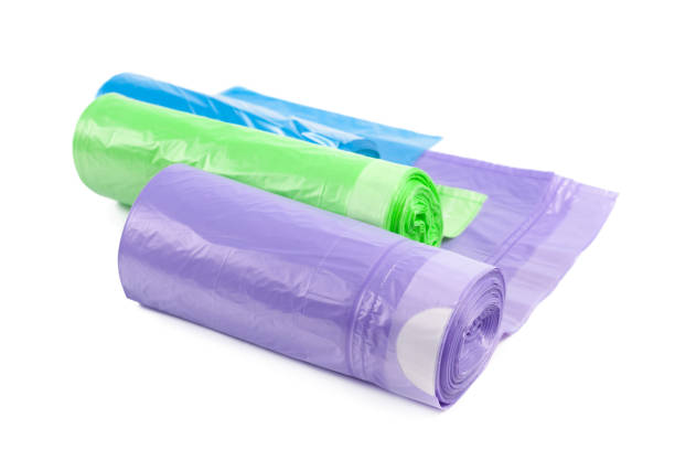 istock roll of plastic garbage bags isolated on white background 1026462272