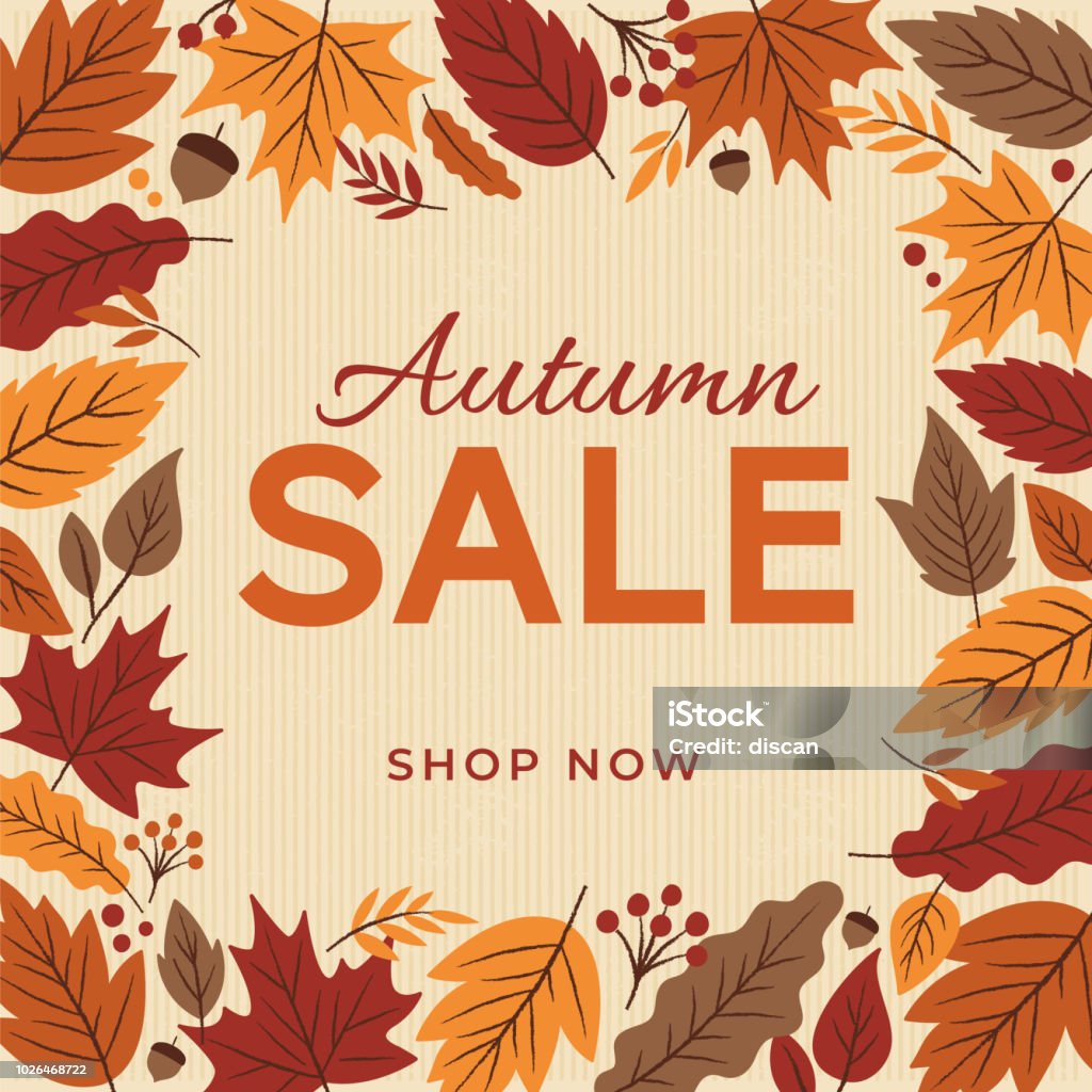 Autumn sale design for advertising, banners, leaflets and flyers Autumn sale design for advertising, banners, leaflets and flyers - Illustration Autumn stock vector