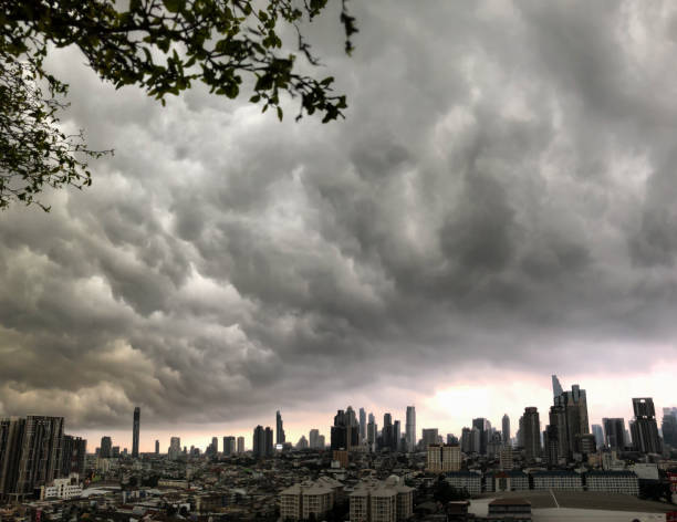 istock Skyscraper, downtown, Bangkok cityscapes, rain cloud, Thailand 1026476882