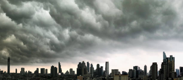 istock Skyscraper, downtown, Bangkok cityscapes, rain cloud, Thailand 1026477604