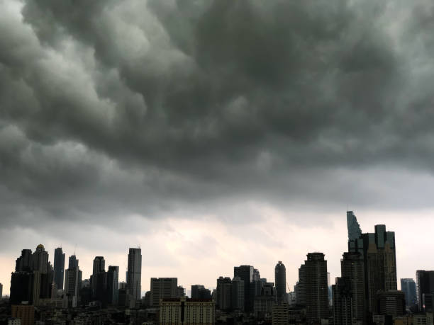istock Skyscraper, downtown, Bangkok cityscapes, rain cloud, Thailand 1026480908