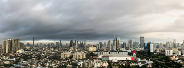 istock Skyscraper, downtown, Bangkok cityscapes, rain cloud, Thailand 1026483570