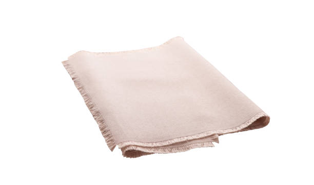 istock White linen tablecloth or napkin isolated on white background 1026488554