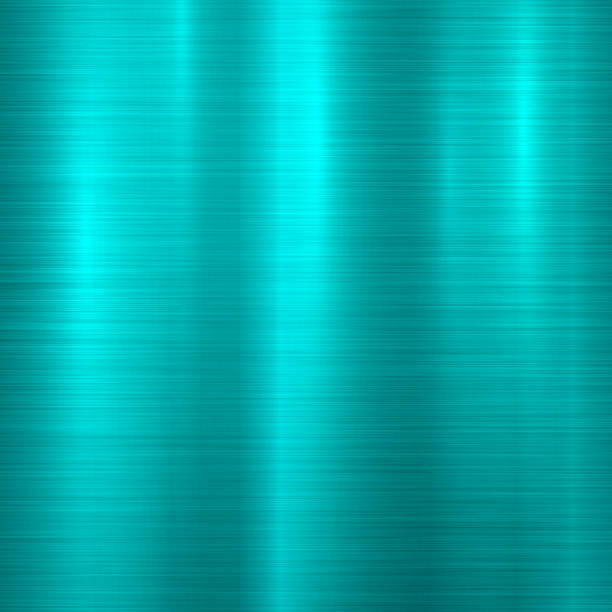 Cyan Metal Textured Technology Background Blue metal technology background with abstract polished, brushed texture, chrome, silver, steel, aluminum for design concepts, wallpapers, web, prints, posters, interfaces. Vector illustration. abstract aluminum backgrounds close up stock illustrations