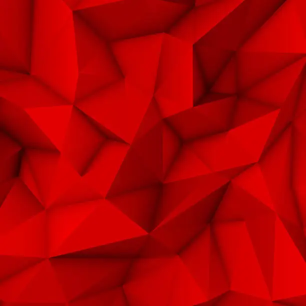 Vector illustration of Red Abstract Polygonal Background