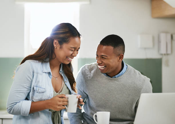 istock Coffee with a side of funny videos 1026499640