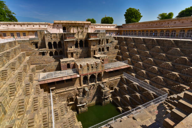 Chand Baori, the most famous stair well in India stock photo