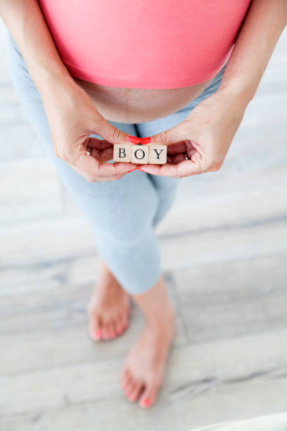 istock Pregnant woman holding blocks 1026505544