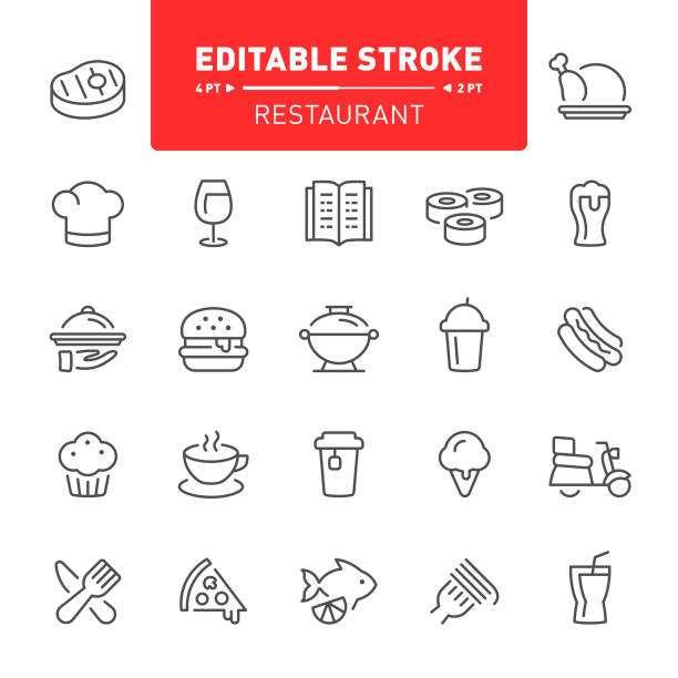 restaurant symbole - steak meat strip steak restaurant stock-grafiken, -clipart, -cartoons und -symbole