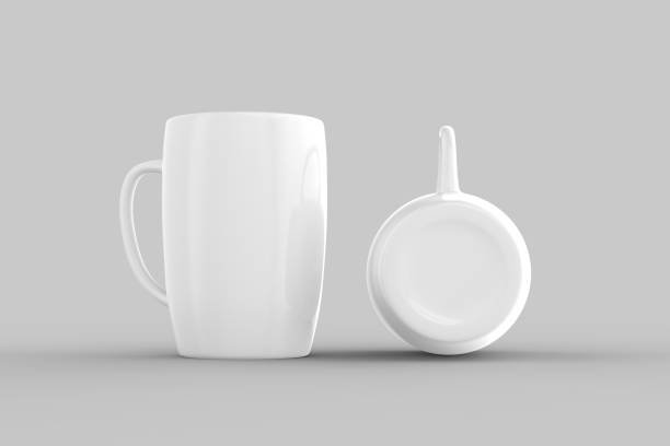 istock White mug mock up isolated on light gray background. 3D illustration 1026524146