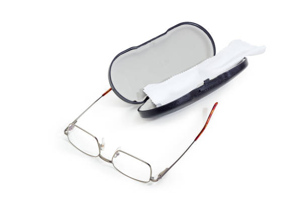 istock Modern classic men's eyeglasses and hard case for glasses 1026524514