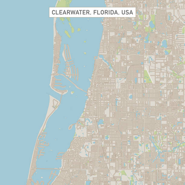 Clearwater Florida US City Street Map Vector Illustration of a City Street Map of Clearwater, Florida, USA. Scale 1:60,000.
All source data is in the public domain.
U.S. Geological Survey, US Topo
Used Layers:
USGS The National Map: National Hydrography Dataset (NHD)
USGS The National Map: National Transportation Dataset (NTD) clearwater florida stock illustrations