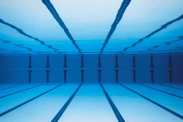 Underwater Empty Swimming Pool.