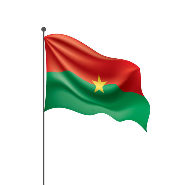 istock Burkina Faso flag, vector illustration on a white background 1026535634