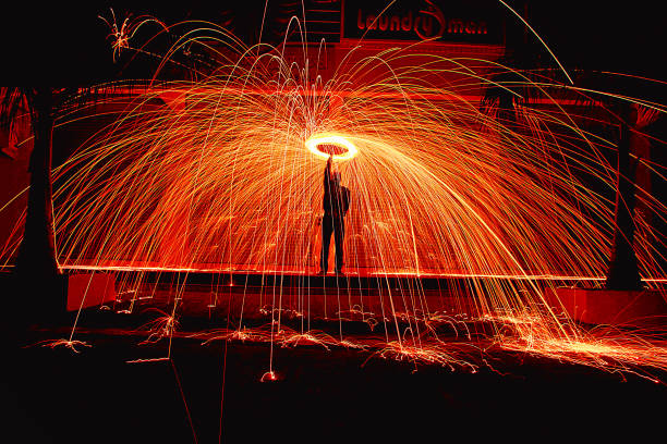 istock Steel Wool Light Painting, Aurangabad, India 1026540252