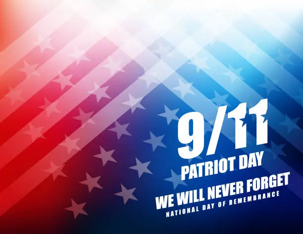 Vector illustration of September 11 Patriot Day background