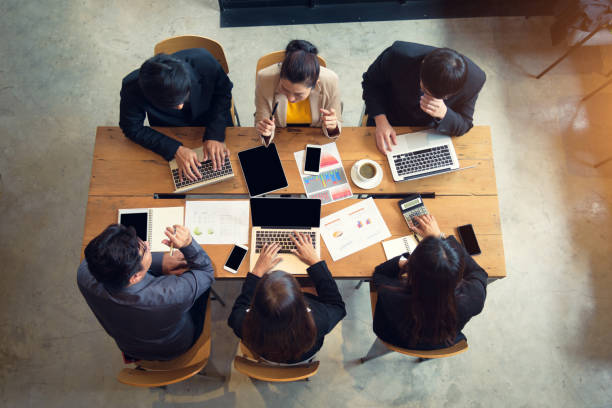 istock Business people meeting teamwork on meeting table in a modern office 1026572426