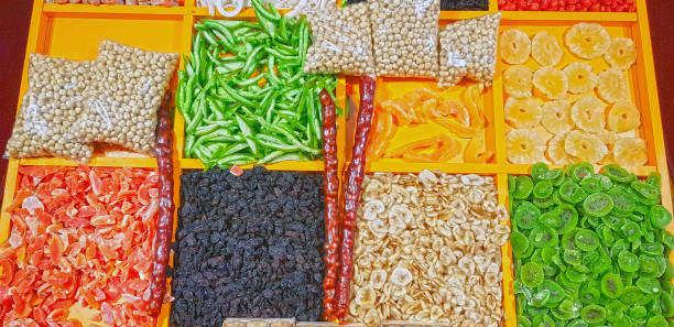 istock Dried and candy fruits for sale 1026572502