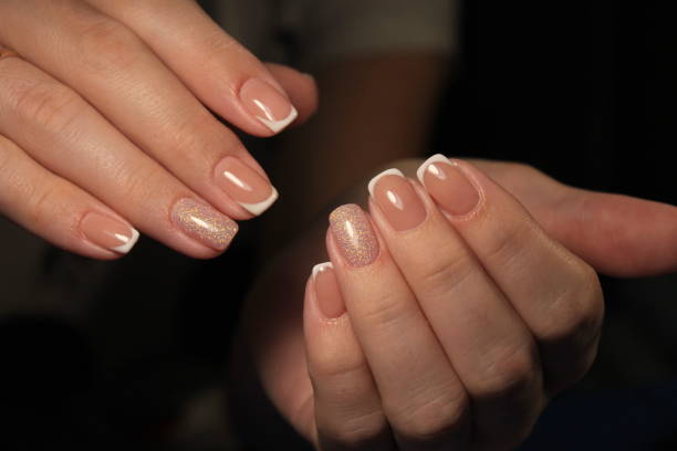 istock fashionable beige manicure 1026580992