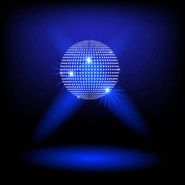illustrations, cliparts, dessins animés et icônes de boule disco vector background - backgrounds nightclub disco ball disco