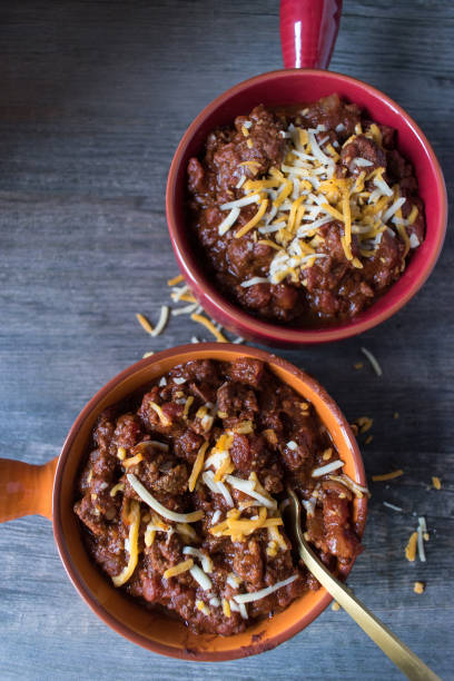 istock homemade chili in bowls 1026587172