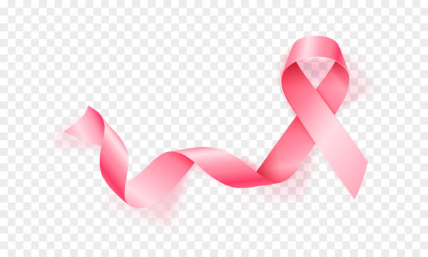 istock Realistic pink ribbon, breast cancer awareness symbol. Vector illustration 1026587340