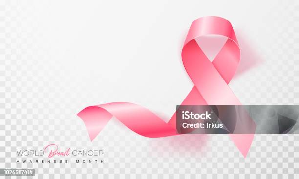 Realistic Pink Ribbon Breast Cancer Awareness Symbol Vector Illustration Stock Illustration - Download Image Now