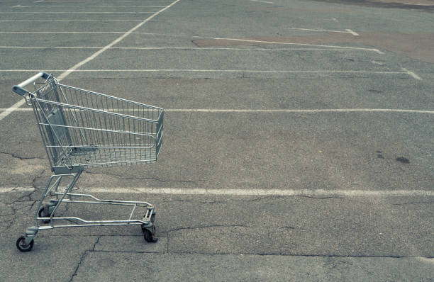An abandoned shopping trolley