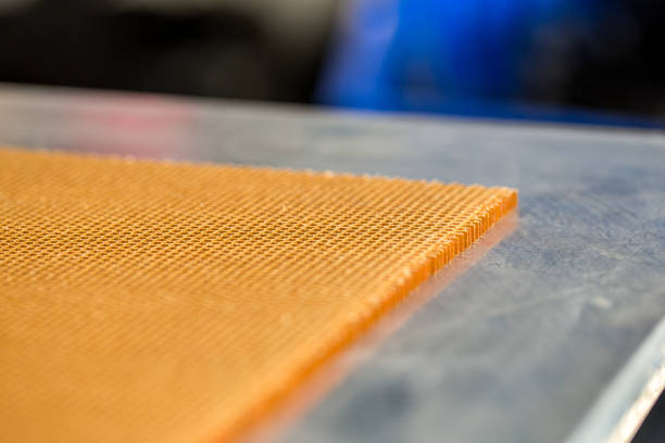 istock Close up view of a High Temperature Honeycomb Sandwich Raw Material 1026603894