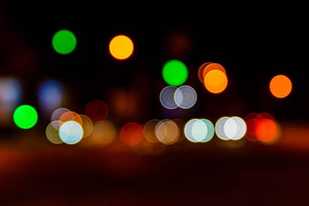 istock Abstract background of blurred big city lights 1026606928