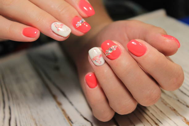 istock Amazing natural nails. Women's hands with clean manicure. 1026622588