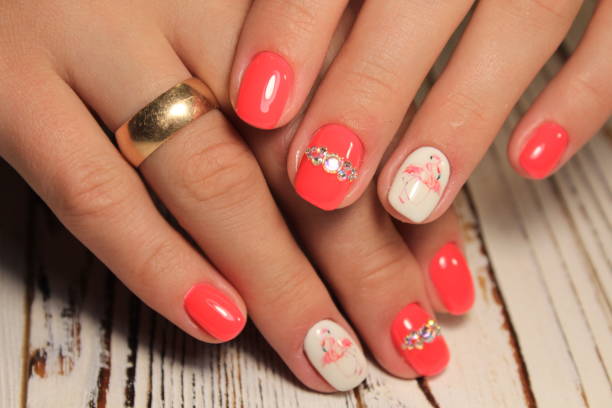 istock Amazing natural nails. Women's hands with clean manicure. 1026623194