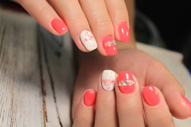 istock fashion manicure design on a beautiful texture 1026623320
