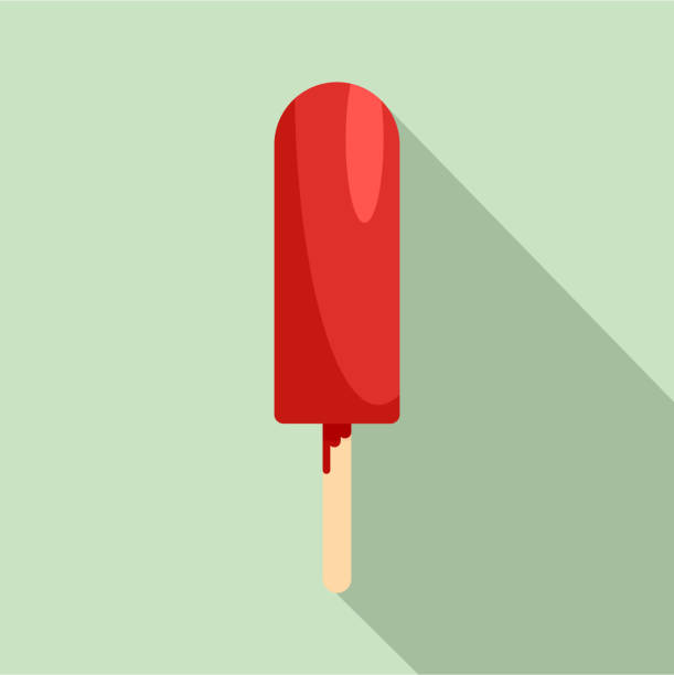 ilustrações, clipart, desenhos animados e ícones de ícone vermelho sorvete, estilo simples - backgrounds candy close up collection