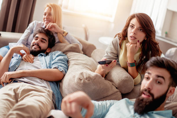 istock Friends having great time at home 1026624350