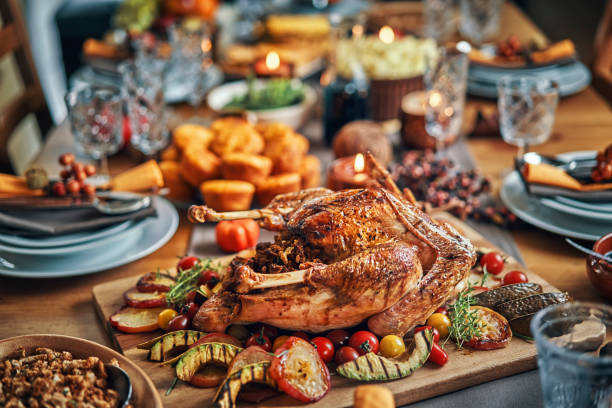 istock Traditional Holiday Stuffed Turkey Dinner 1026631388