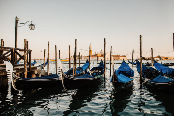 istock Gondolas on the shore of St. Mark's Square 1026648032
