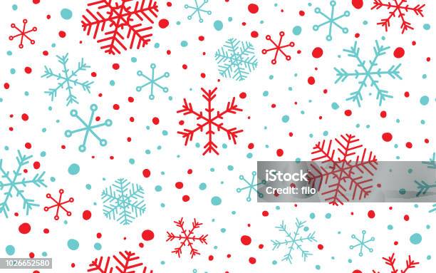 Seamless Snowflake Background Stock Illustration - Download Image Now - Christmas, Snowflake Shape, Backgrounds