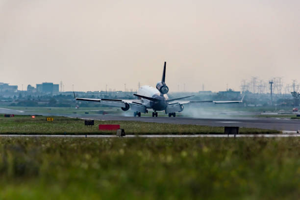 istock Airplane landing Pearson International airport 1026652932