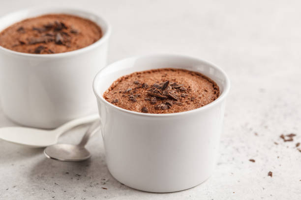 istock Chocolate mousse from aquafaba. Vegan chickpea dessert. 1026653138