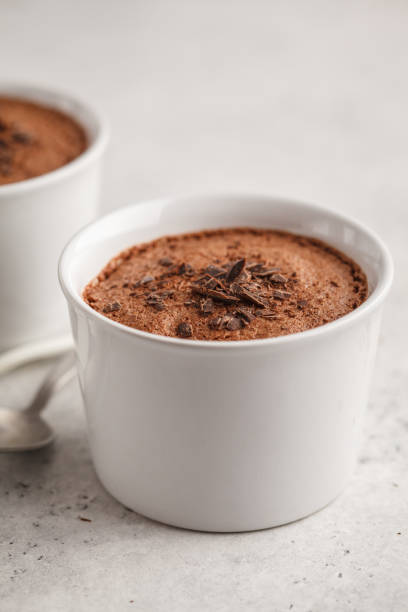 istock Chocolate mousse from aquafaba. Vegan chickpea dessert. 1026653186