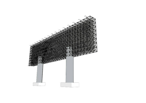 istock Blank advertising billboard steel structure size 16 by 68 meters about 30 meters high can be use for advertising design or send message to public or any purpose on pubic relations or PR. 1026657054