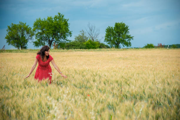 istock Lady in Red Dress 1026667046