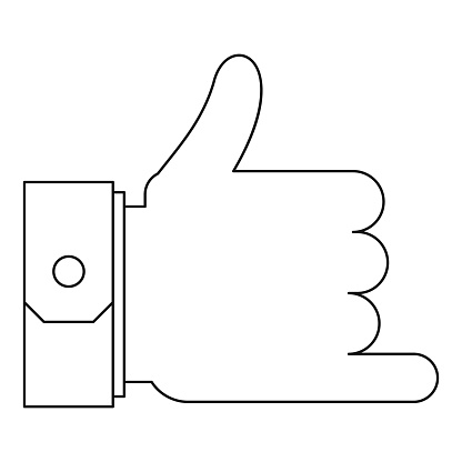 Call me gesture icon. Outline illustration of call me gesture vector icon for web