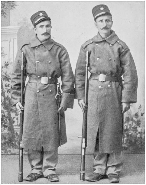 istock Navy and Army antique historical photographs: Greek army, Infantry 1026674874