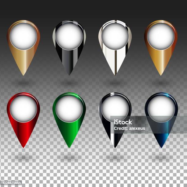 Map Pointer Solid Color Map Pointer On Transparent Background Stock Illustration - Download ...