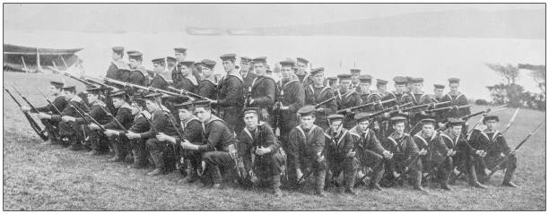 istock Navy and Army antique historical photographs: Gunnery Cadets 1026676096